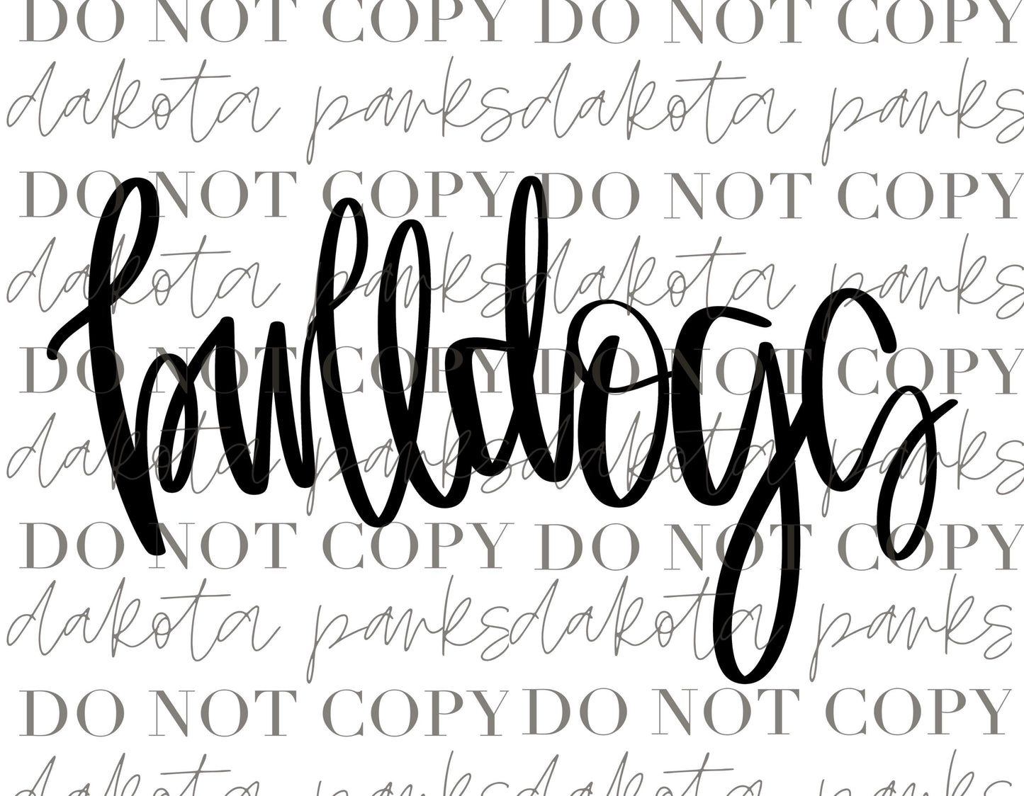 Bulldogs Mascot, Bulldogs Lettering, Hand Drawn Doodle, Calligraphy, School Spirit, School Mascot, Preppy PNG, Boujee PNG, Digital Art