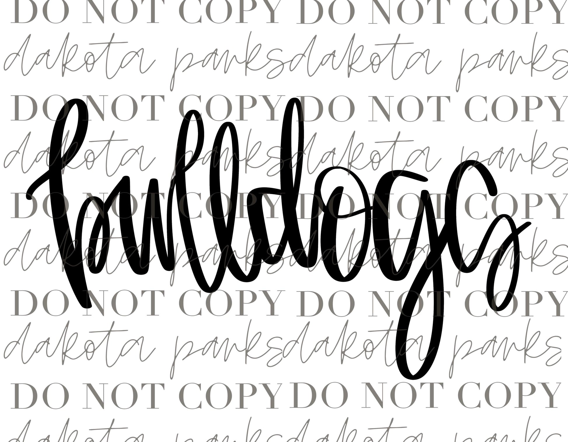 Bulldogs Mascot, Bulldogs Lettering, Hand Drawn Doodle, Calligraphy, School Spirit, School Mascot, Preppy PNG, Boujee PNG, Digital Art