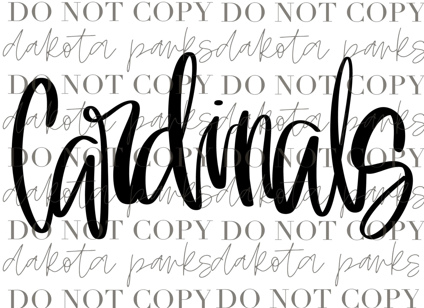 Cardinals Mascot, Cardinals Lettering, Hand Drawn Doodle, Calligraphy, School Spirit, School Mascot, Preppy PNG, Boujee PNG, Digital Art