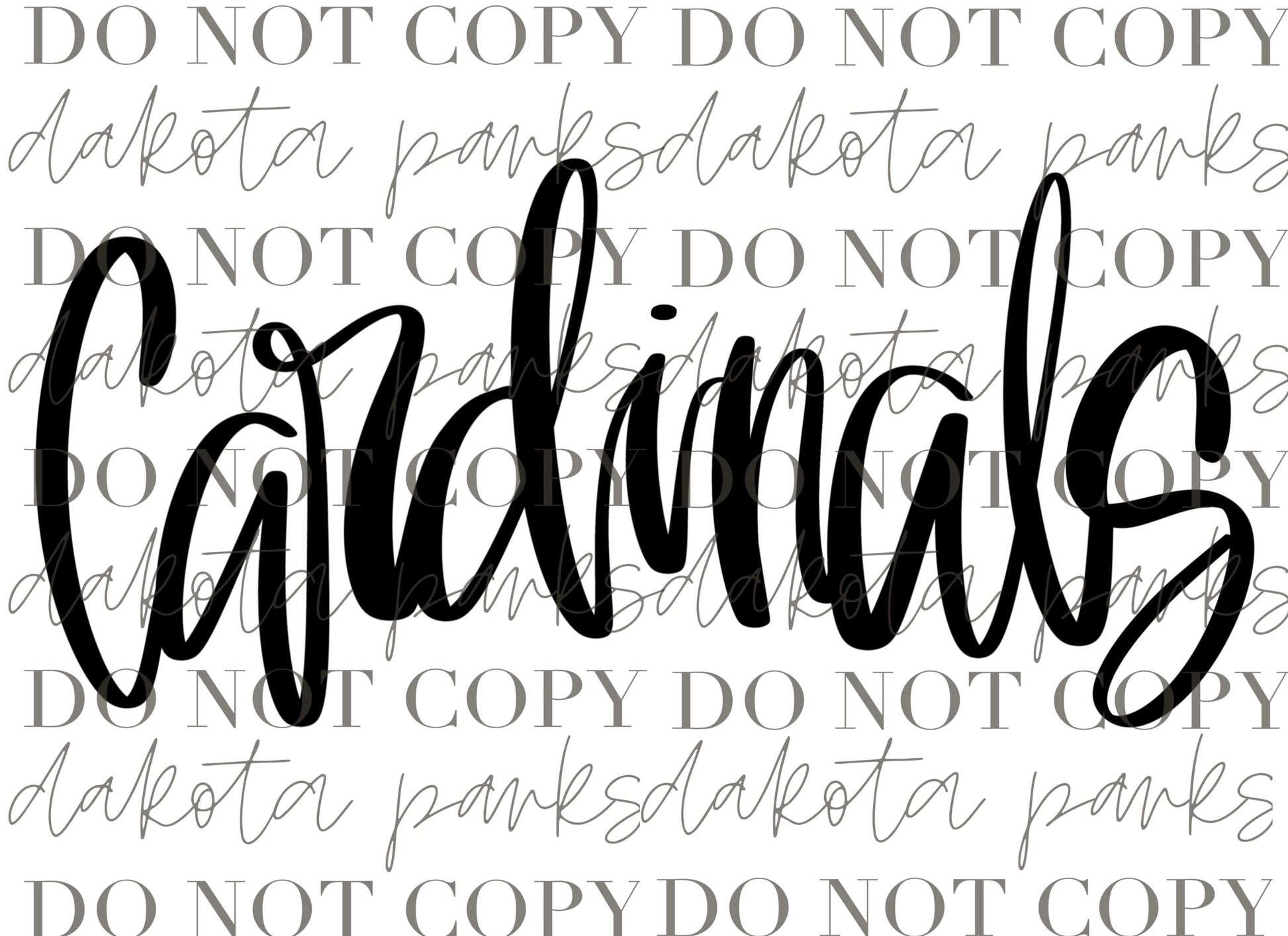 Cardinals Mascot, Cardinals Lettering, Hand Drawn Doodle, Calligraphy, School Spirit, School Mascot, Preppy PNG, Boujee PNG, Digital Art