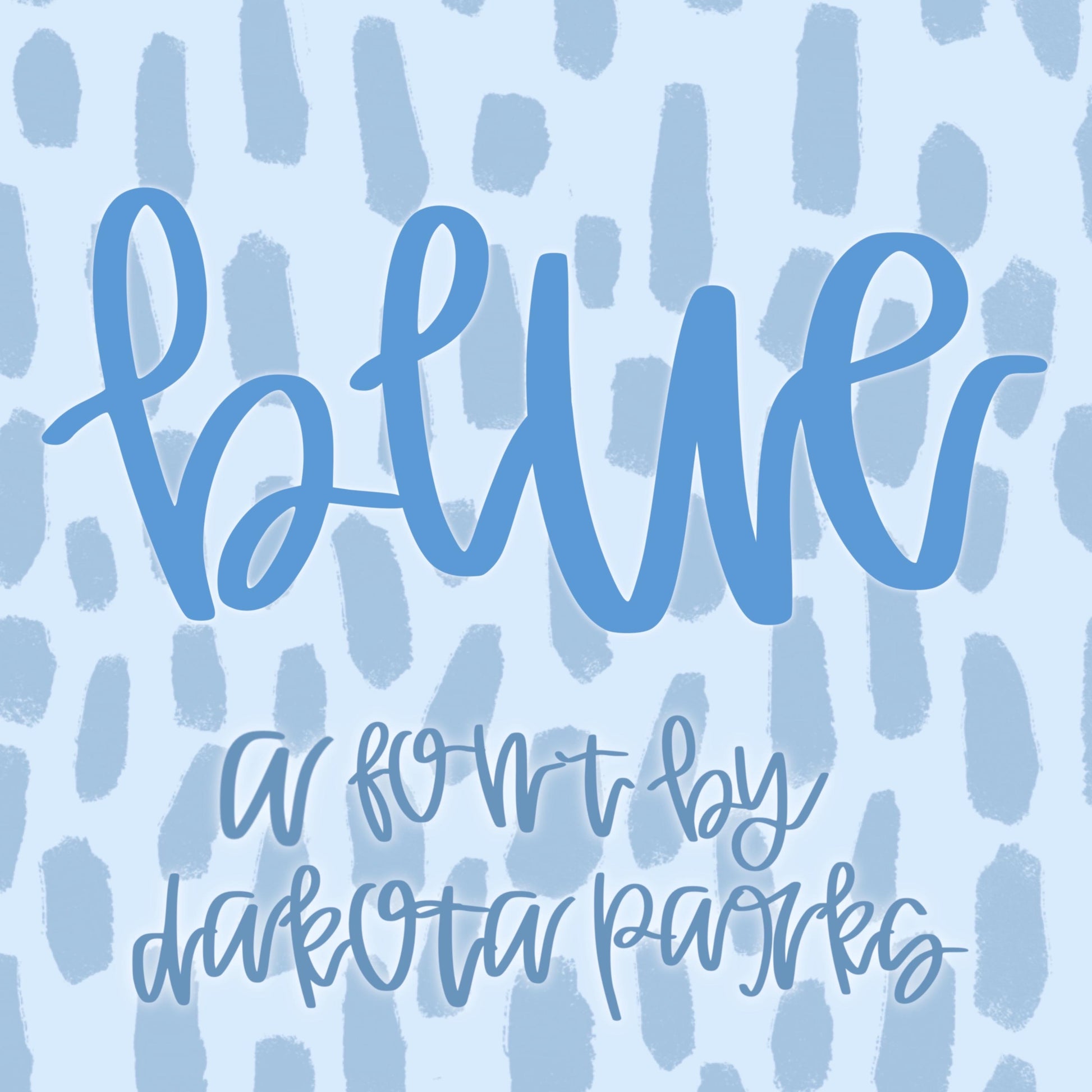 Blue Handwritten Font, procreate font, handwriting font, curvy font, silhouette font, hand lettering, trendy font, alpha, A-Z