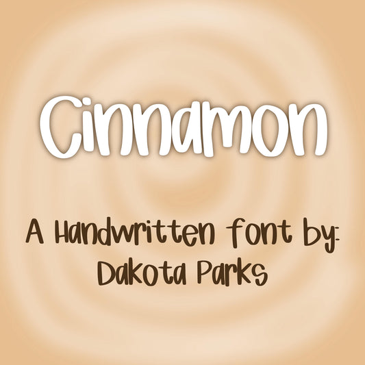 Cinnamon Handwritten Font, procreate font, handwriting font, curvy font, silhouette font, hand lettering, trendy font, alpha, A-Z