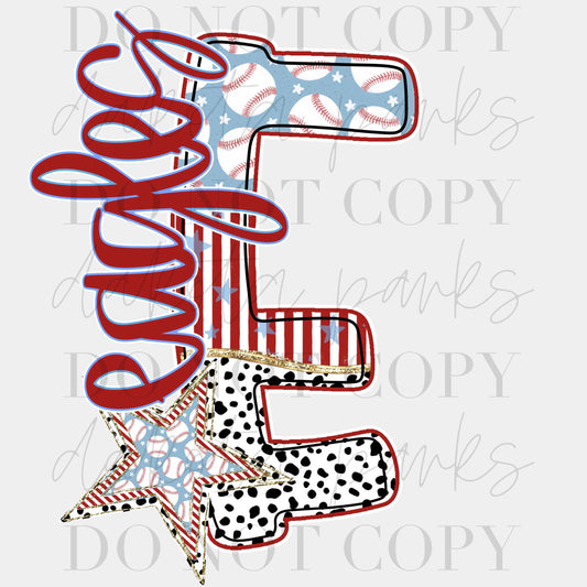 Baseball Letter Alpha Set, Hand Drawn Doodle, Digital Download, Boujee Alpha, Preppy Alpha Set, A-Z alpha letters, Sport Alpha