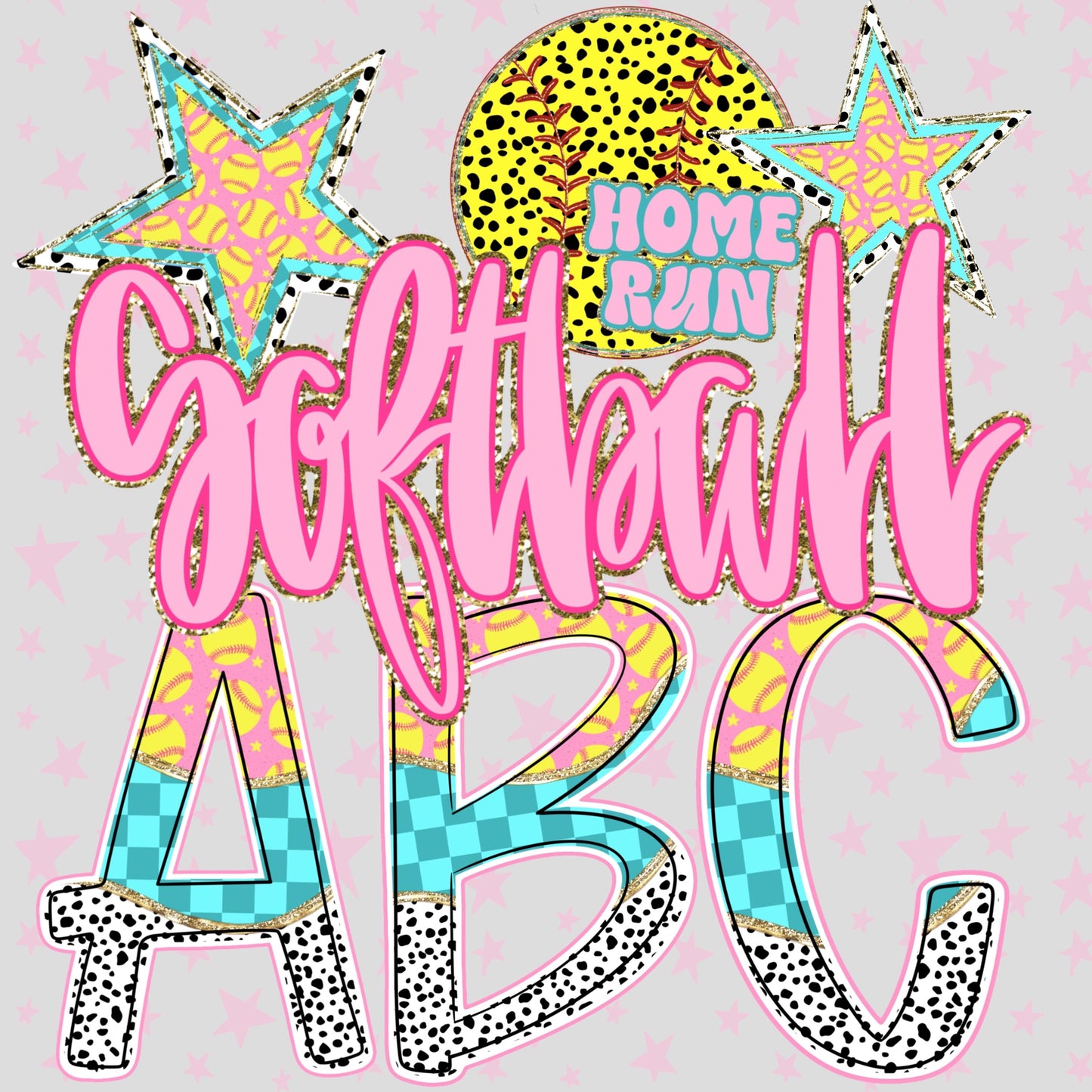 Softball PNG, Calligraphy, Softball Digital Design, Softball Alpha, Hand Written, Softball Doodle