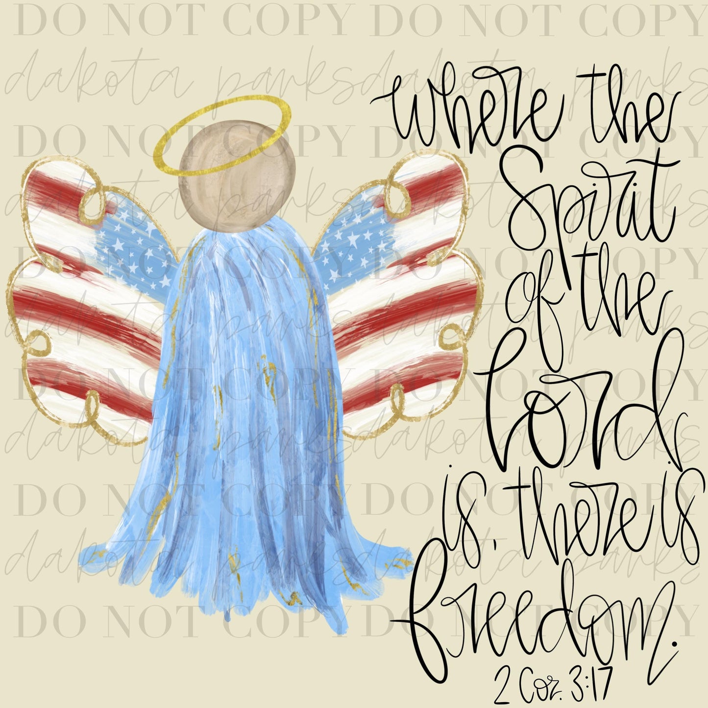 American Angel PNG, Patriotic PNG, Bible Verse, 2 Cor. Preppy Dtf, July 4th, Memorial Day Png, Merica, Digital Design, Hand Drawn, Letters