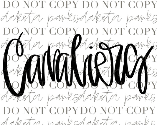 Cavaliers Mascot, CavaliersLettering, Hand Drawn Doodle, Calligraphy, School Spirit, School Mascot, Preppy PNG, Boujee PNG, Digital Art