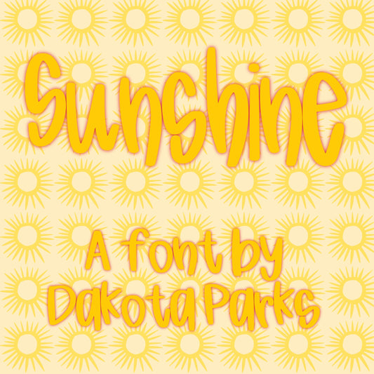 Sunshine Handwritten Font, procreate font, handwriting font, curvy font, silhouette font, hand lettering, trendy font, alpha, A-Z