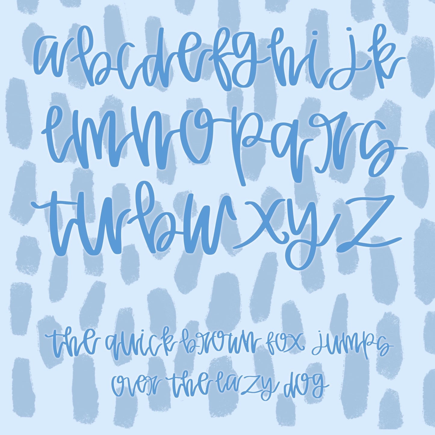 Blue Handwritten Font, procreate font, handwriting font, curvy font, silhouette font, hand lettering, trendy font, alpha, A-Z