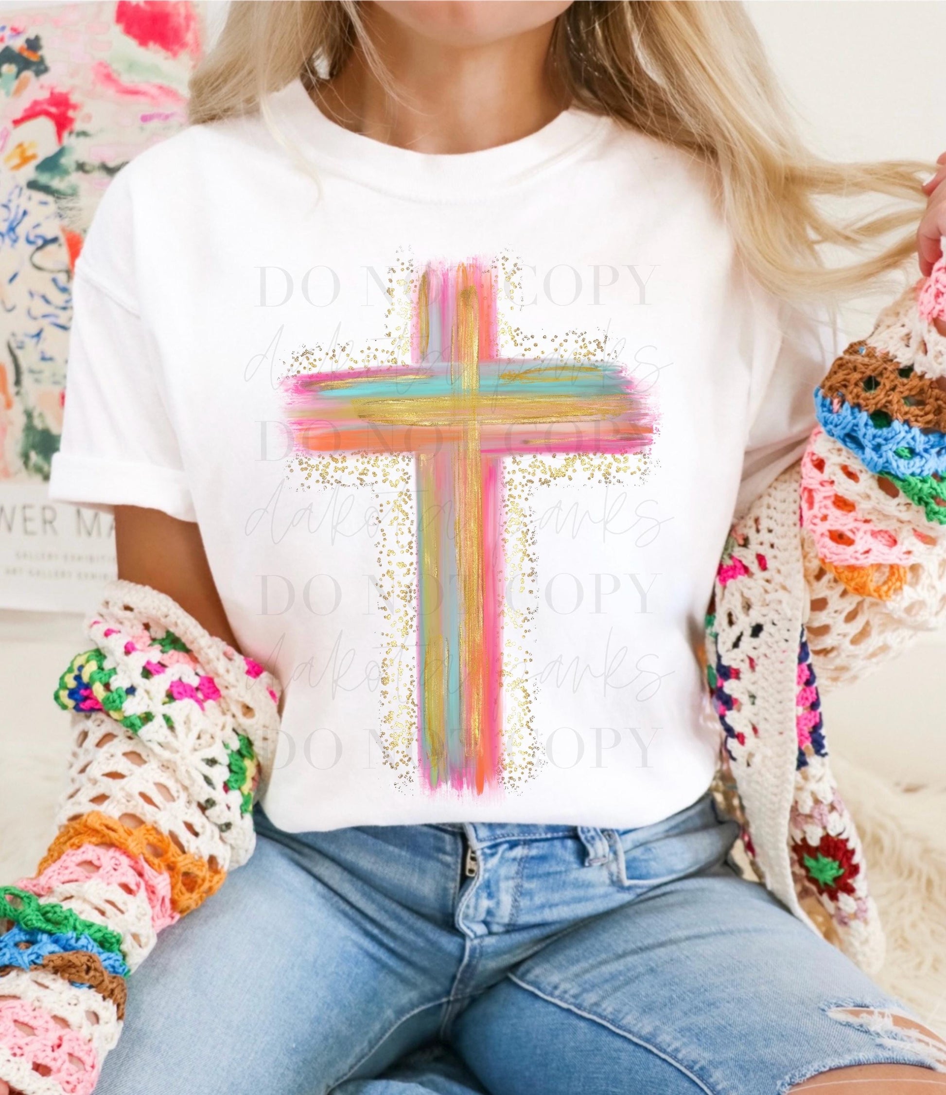 Cross PNG, Jesus, God, Preppy png, Religion PNG, Watercolor, Brushstroke, Trendy, Glitter png, DTF, Faux Glitter, Coquette,