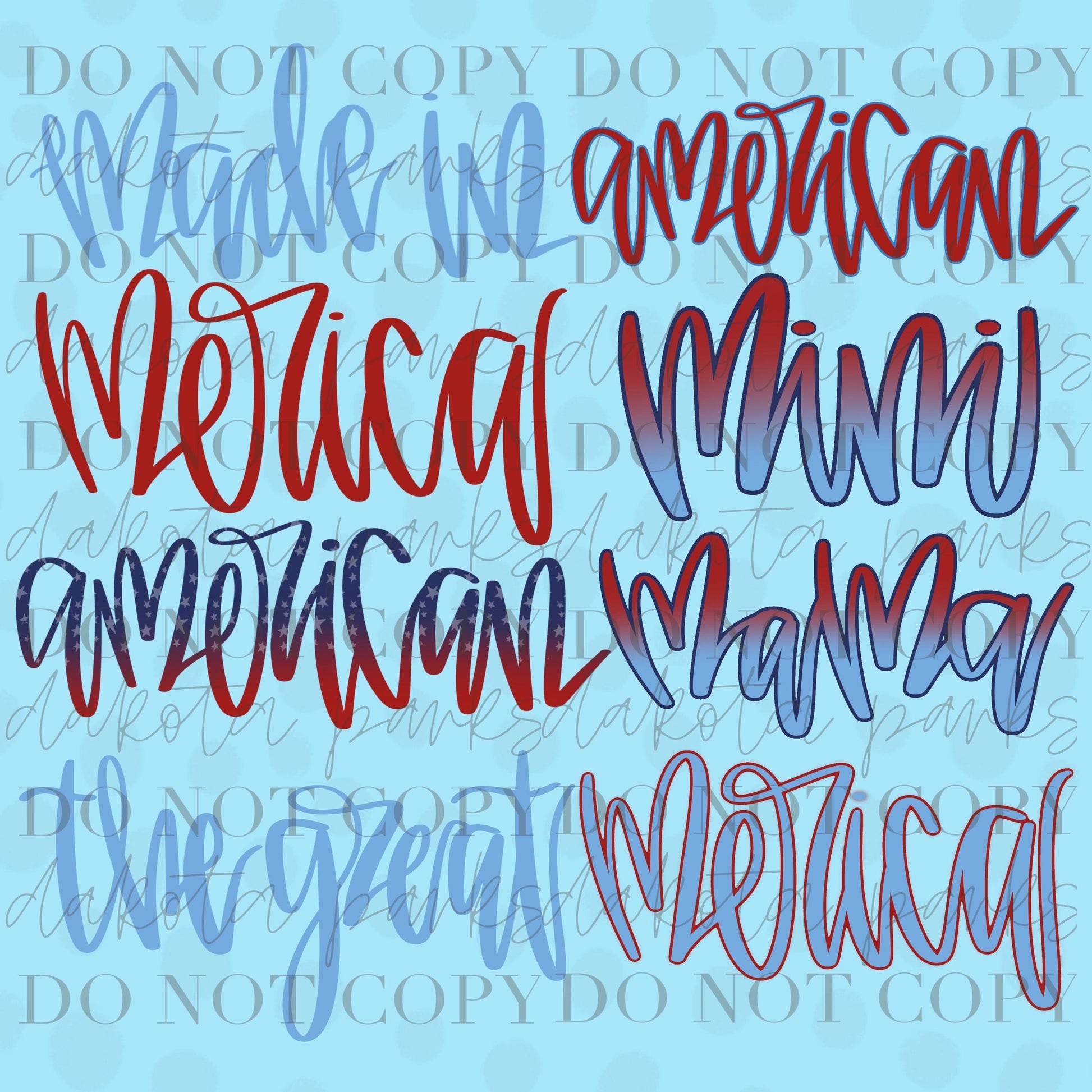 Made To Match Phrases for USA Alpha! A-Z, PNG, Handdrawn