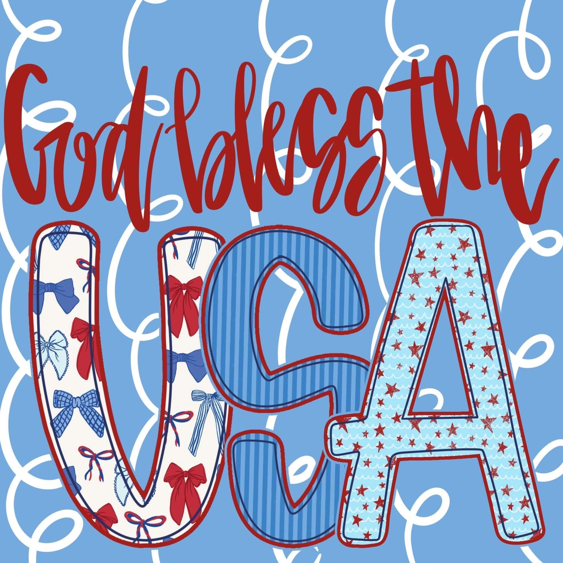 USA Alpha, PNG, Made In The USA, Coquette Alpha, Preppy, Patriotic png, American Alpha, Memorial Alpha, July 4th Alpha, Patriotic A-Z