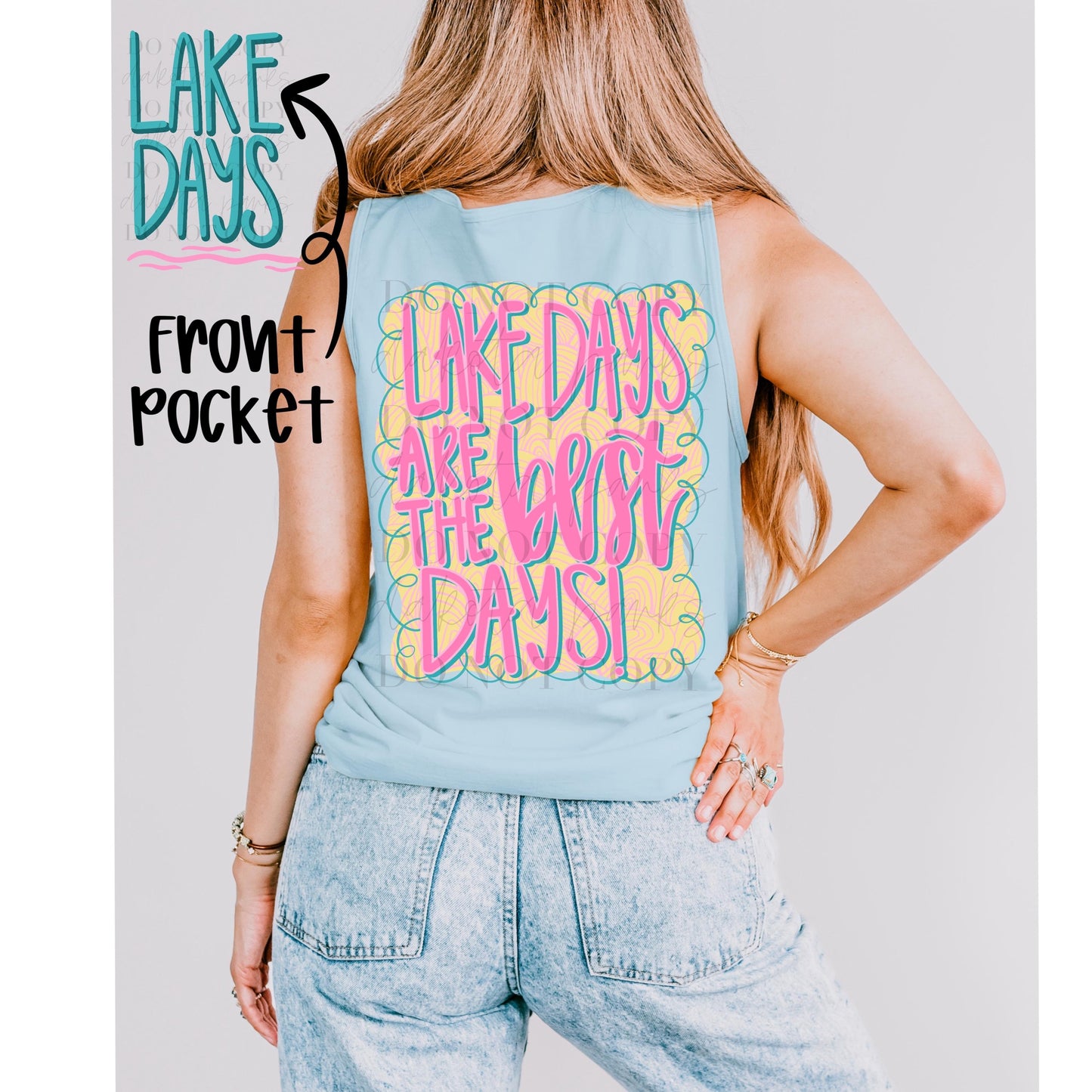 Lake Days PNG, Coquette PNG, Preppy PNG, Boujee Png, Dtf, Girly Summer Png, Spring, Lake, Summer Days, Hand Drawn Png