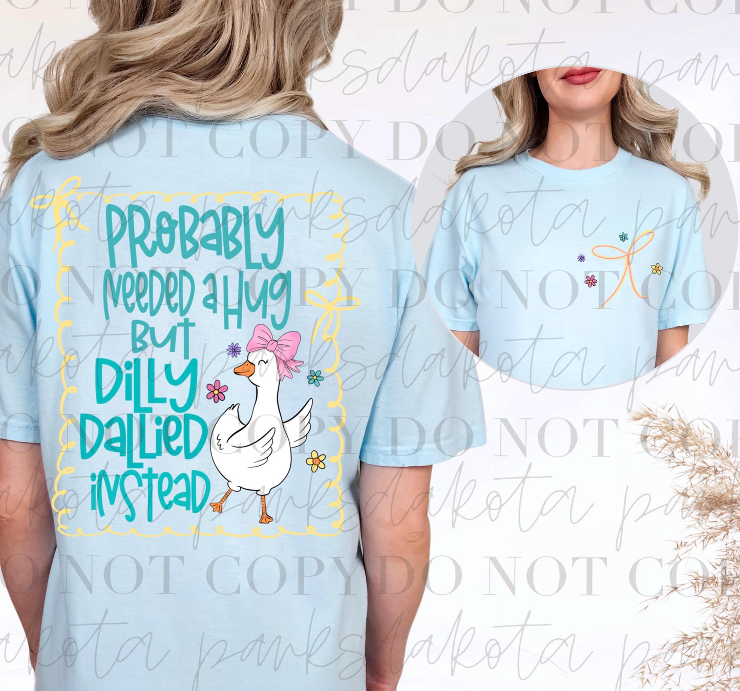 Probably Needed A Hug PNG, Goose PNG, Coquette PNG, Trend, Preppy Goose Png, Dtf, Sublimation, Hand Drawn Digital Design