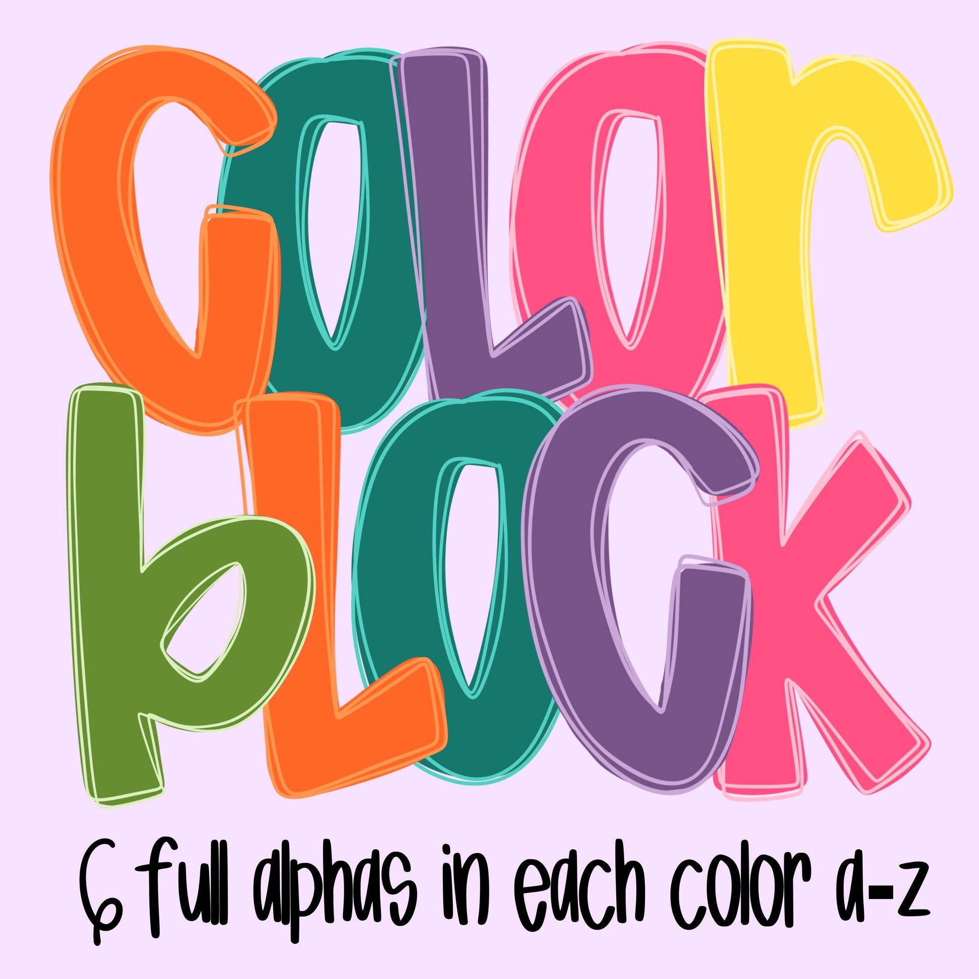 Color Block Alpha, Preppy Alpha, Groovy Alpha Font, Font PNG, Boujee Alpha, Neon, Stars PNG, Hand Drawn Lettering A-Z Alpha