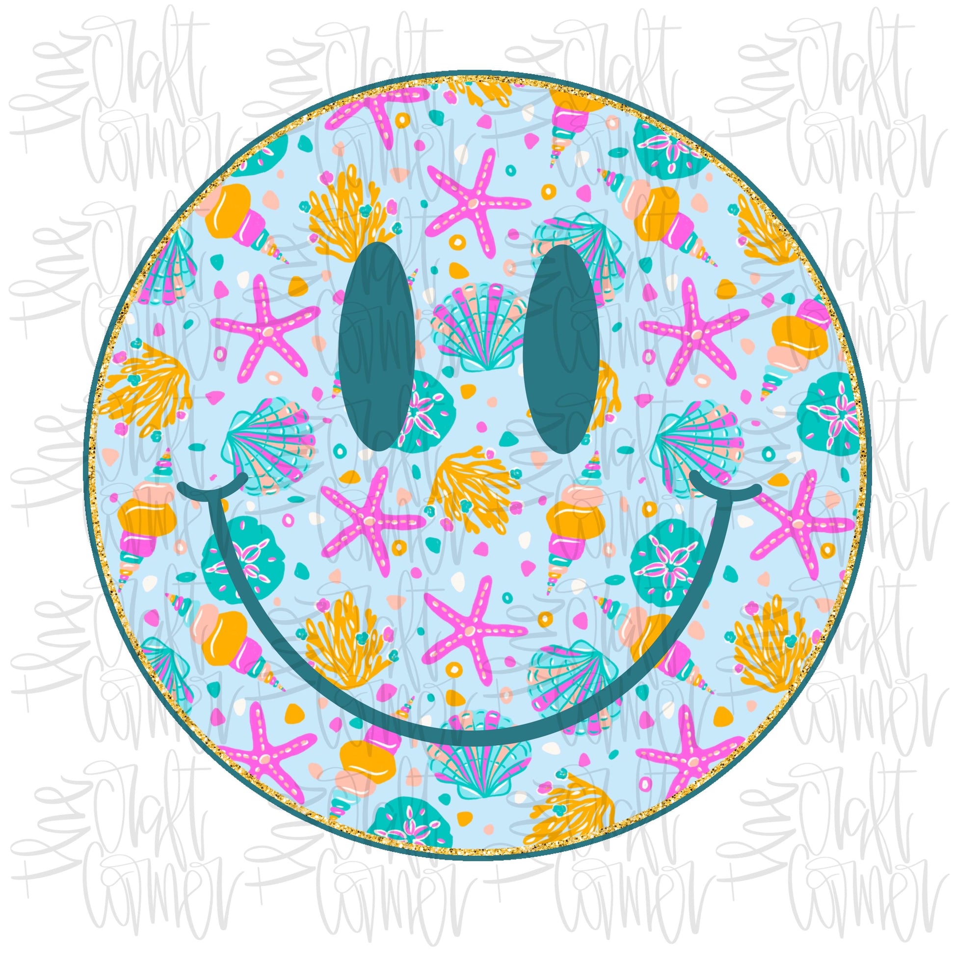 Smiley PNG, Beach PNG, Trendy Png, Neon Png, Ocean Days, Beachy Vibes PNG, Dtf, Summer Png, Summer Vibes, Girly Png