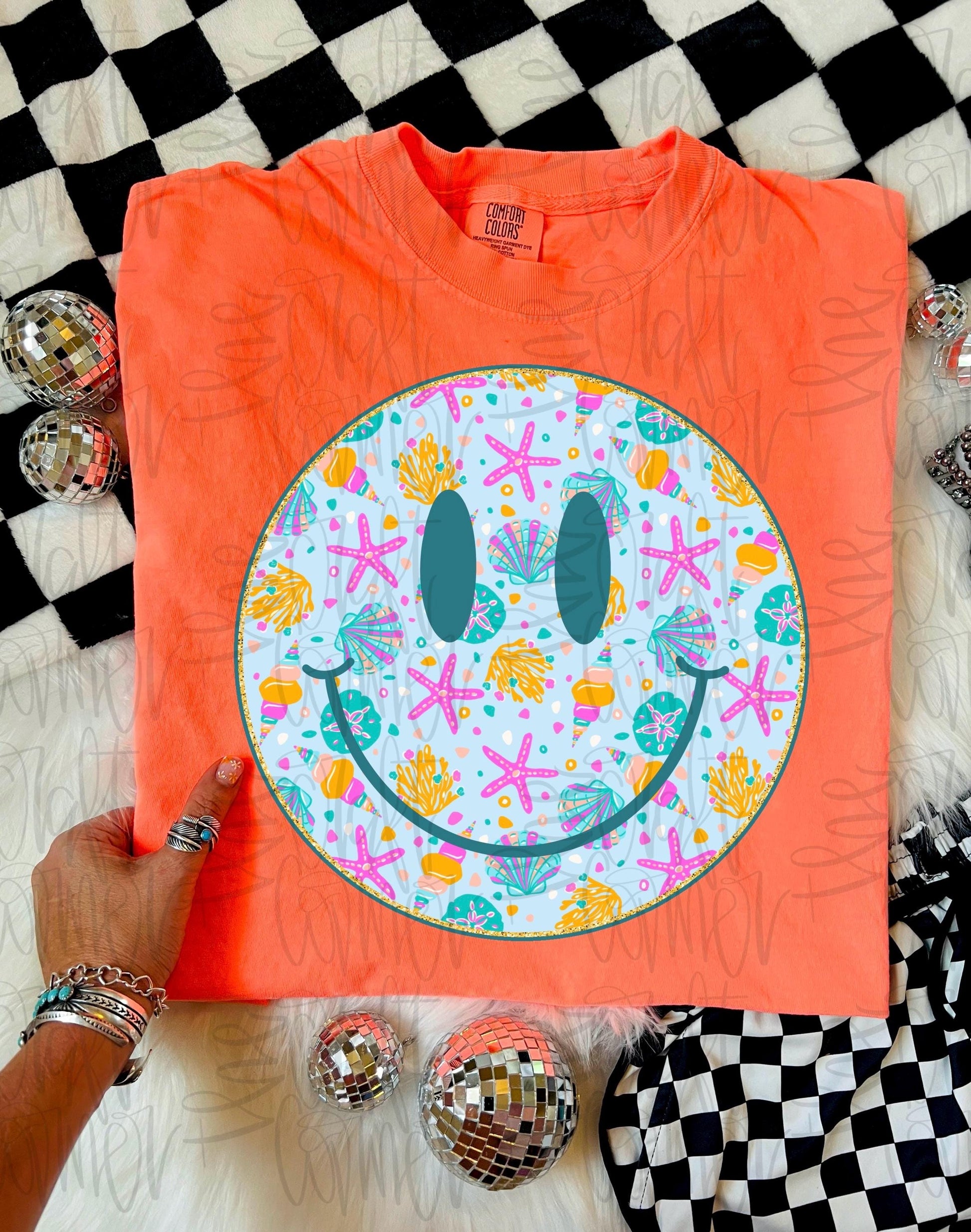 Smiley PNG, Beach PNG, Trendy Png, Neon Png, Ocean Days, Beachy Vibes PNG, Dtf, Summer Png, Summer Vibes, Girly Png