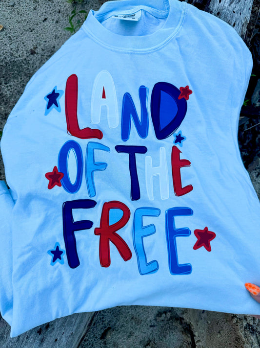 Land Of The Free, Patriotic Coquette Png, American Png, USA png, Preppy Png, Preppy Patriotic, Red White Blue Png, Dtf digital