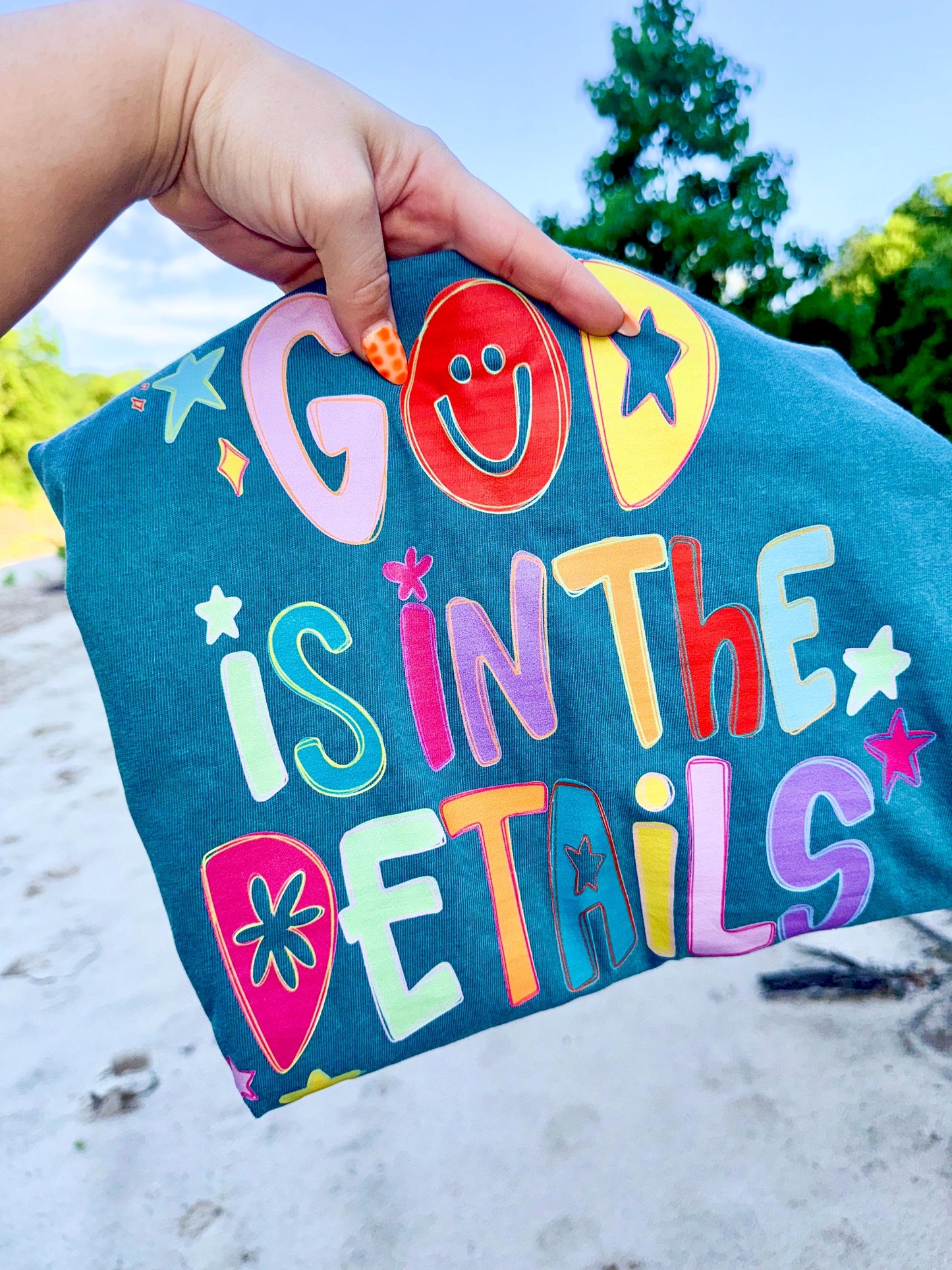 God Is In The Details PNG, Religious PNG, Preppy Png, Hand Lettered PNG, Doodle Png, Smiley Png, Millennial Png, Coquette Png,