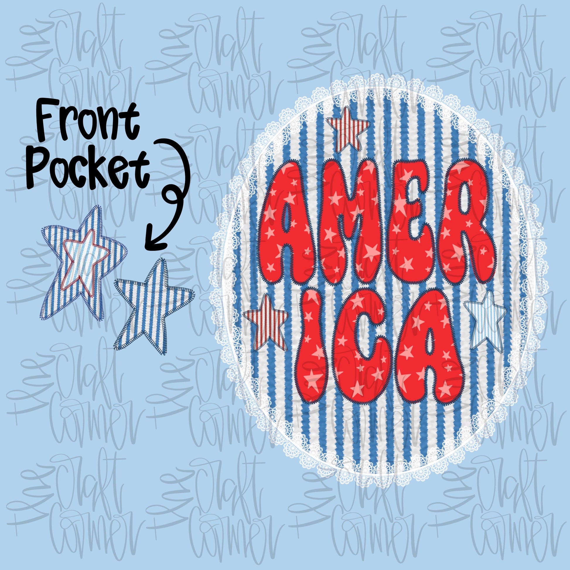 American PNG, Shabby American PNG, Seersucker PNG, Preppy Patriotic Png, Red White And Blue Png, Fourth of July Png