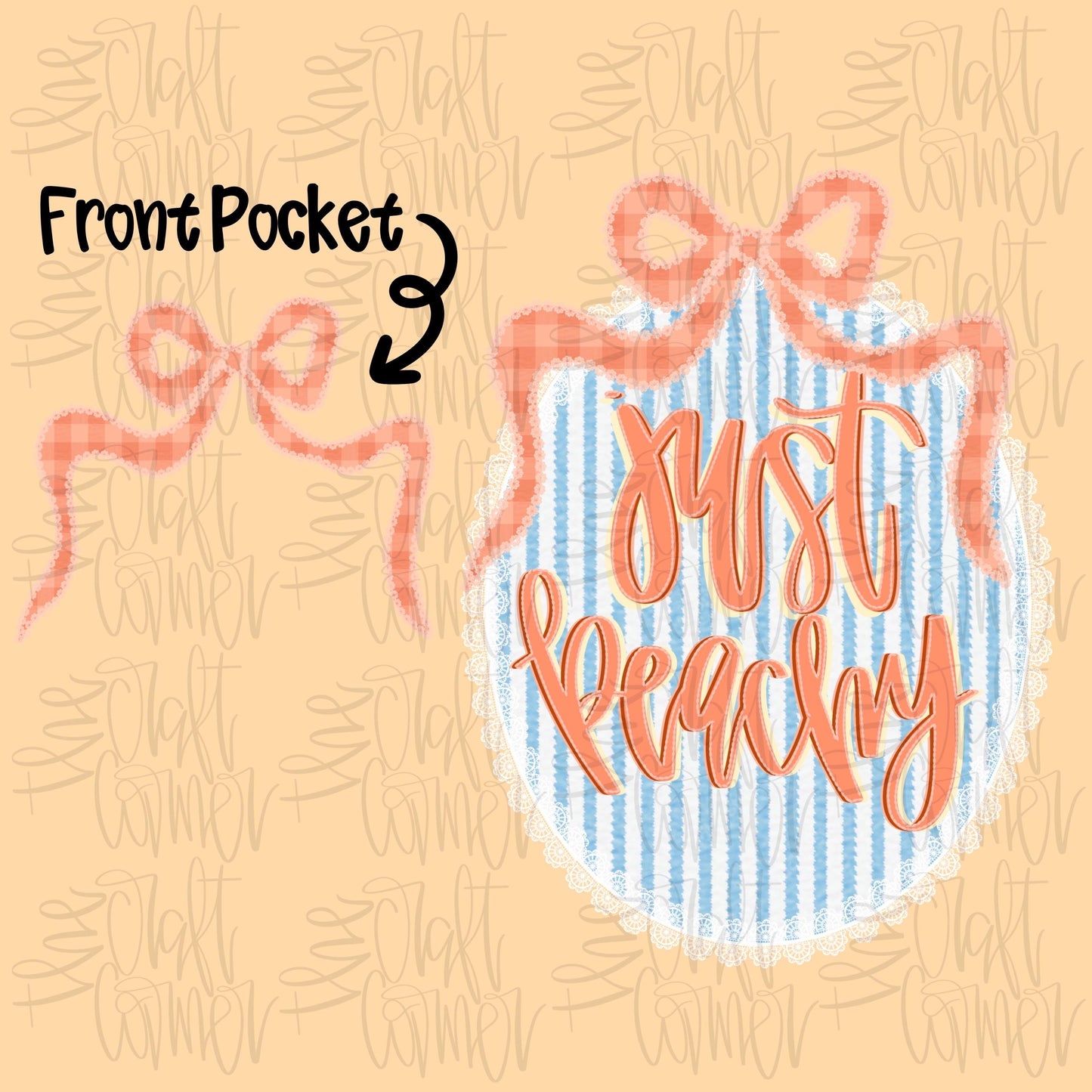 Peachy Seersucker PNG, Peachy Coquette PNG, Summertime PNG, Southern Png, Trending Png, Girly Png, Preppy Png, Digital Dtf