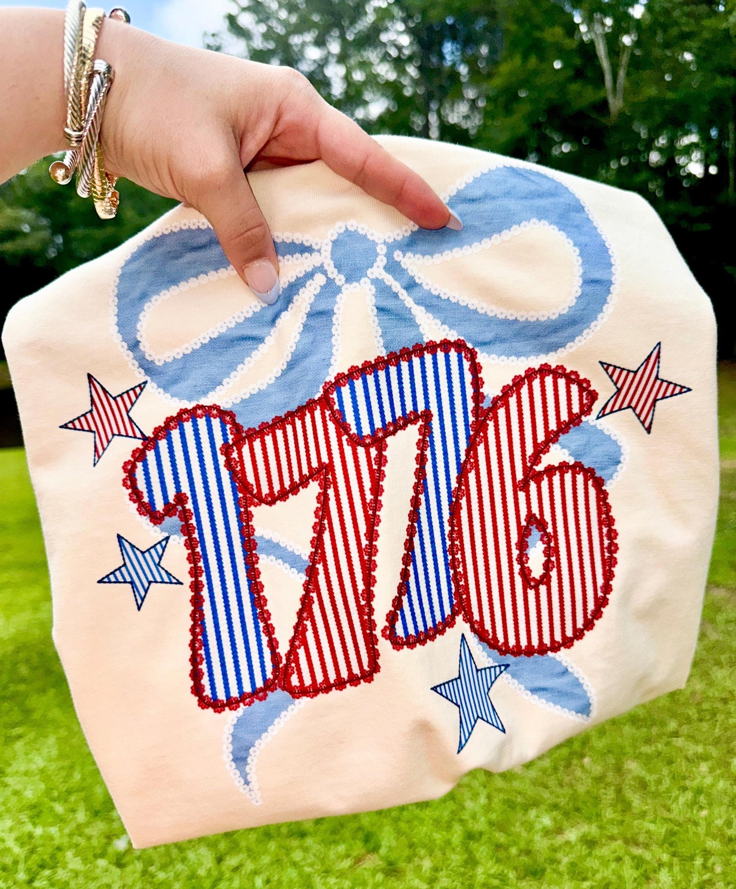1776 Seersucker Coquette Bow , Patriotic Coquette Png, American Png, USA png, Coquette Png, Preppy Patriotic, Red White Blue Png, digital