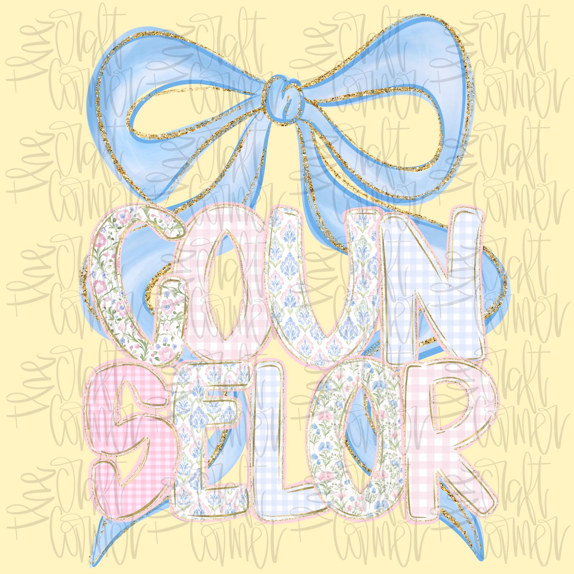 Counselor Grandmillennial PNG, PNG, Coquette Teacher Png, School Spirit PNG, School Png, Bow Png, Preppy Png, Trending Png, Digital Design