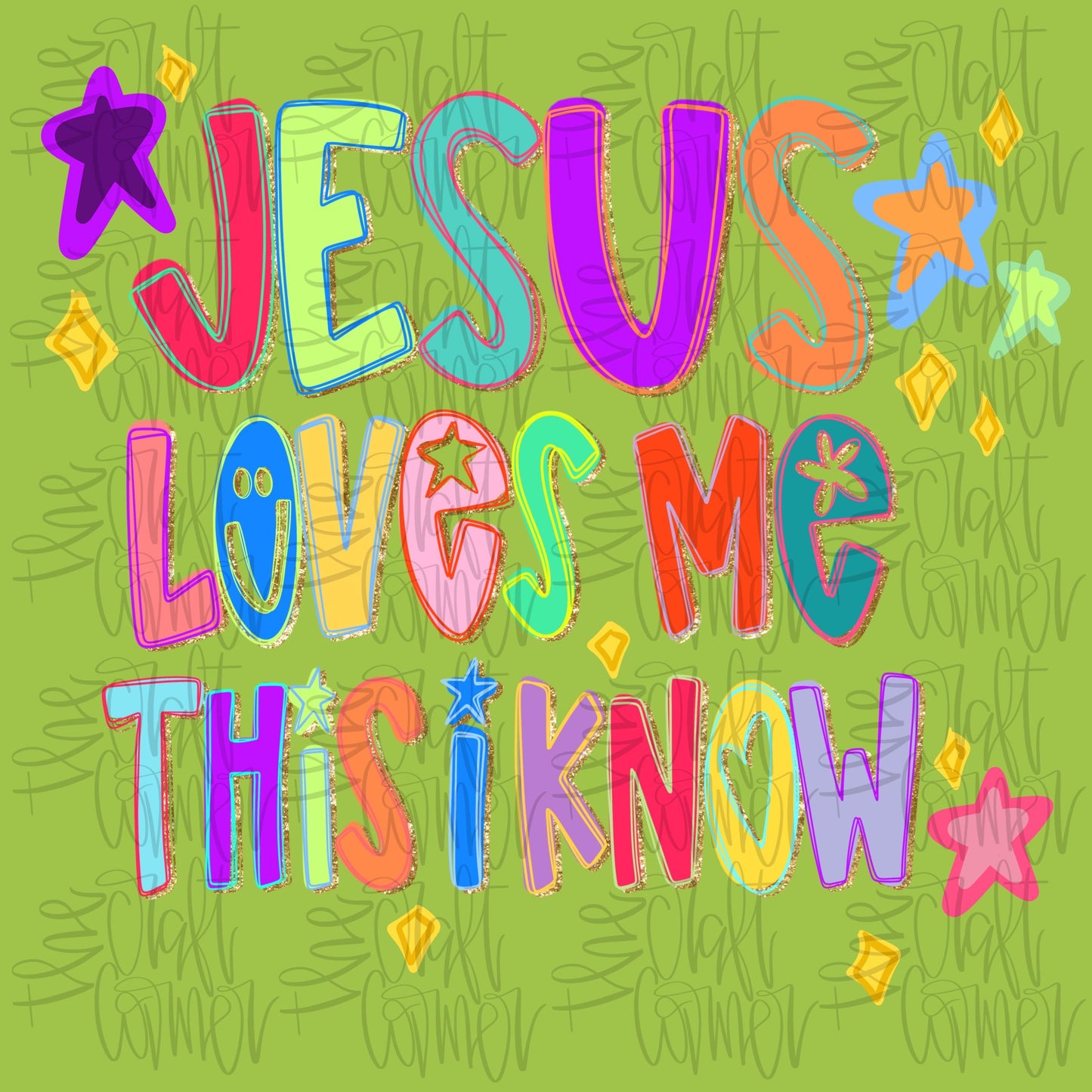 Jesus Loves Me PNG, Religious PNG, Preppy Png, Hand Lettered PNG, Doodle Png, Smiley Png, Millennial Png, Coquette Png,