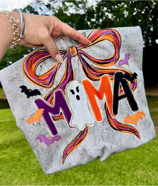 Boo Mama PNG, Spooky Coquette PNG, Ghost PNG, Halloween Png, Fall Png, Preppy Png, Trendy Png, Halloween Bow Png, Brushstroke