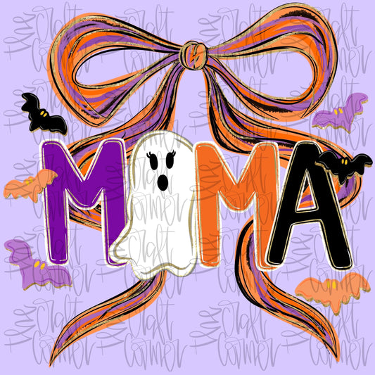 Boo Mama PNG, Spooky Coquette PNG, Ghost PNG, Halloween Png, Fall Png, Preppy Png, Trendy Png, Halloween Bow Png, Brushstroke