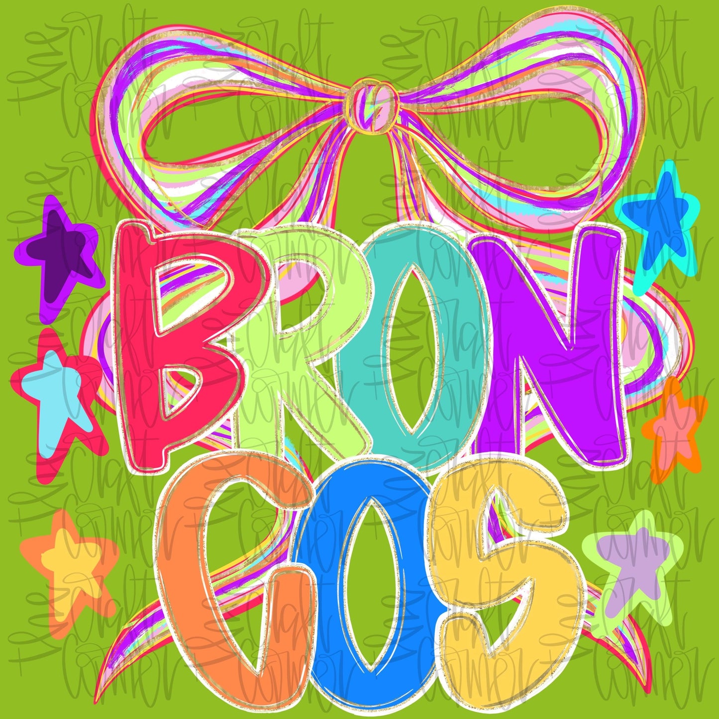 Broncos PNG, Preppy School Spirit PNG, Coquette PNG, Preppy Mascot Png, Trending Png, Viral Png, Hand Drawn Png