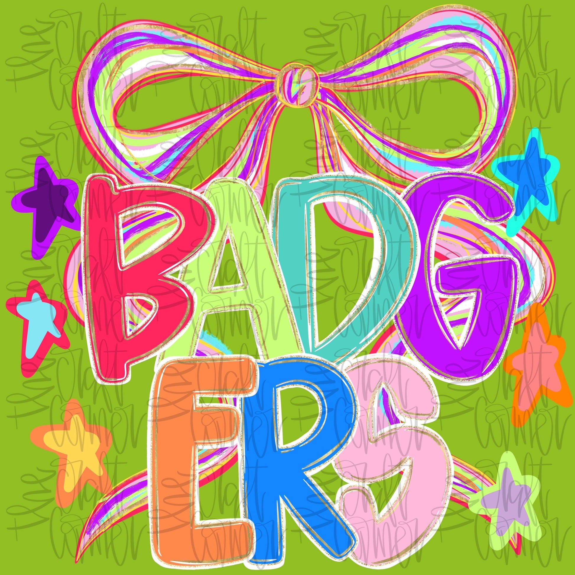 Badgers PNG, Preppy School Spirit PNG, Coquette PNG, Preppy Mascot Png, Trending Png, Viral Png, Hand Drawn Png