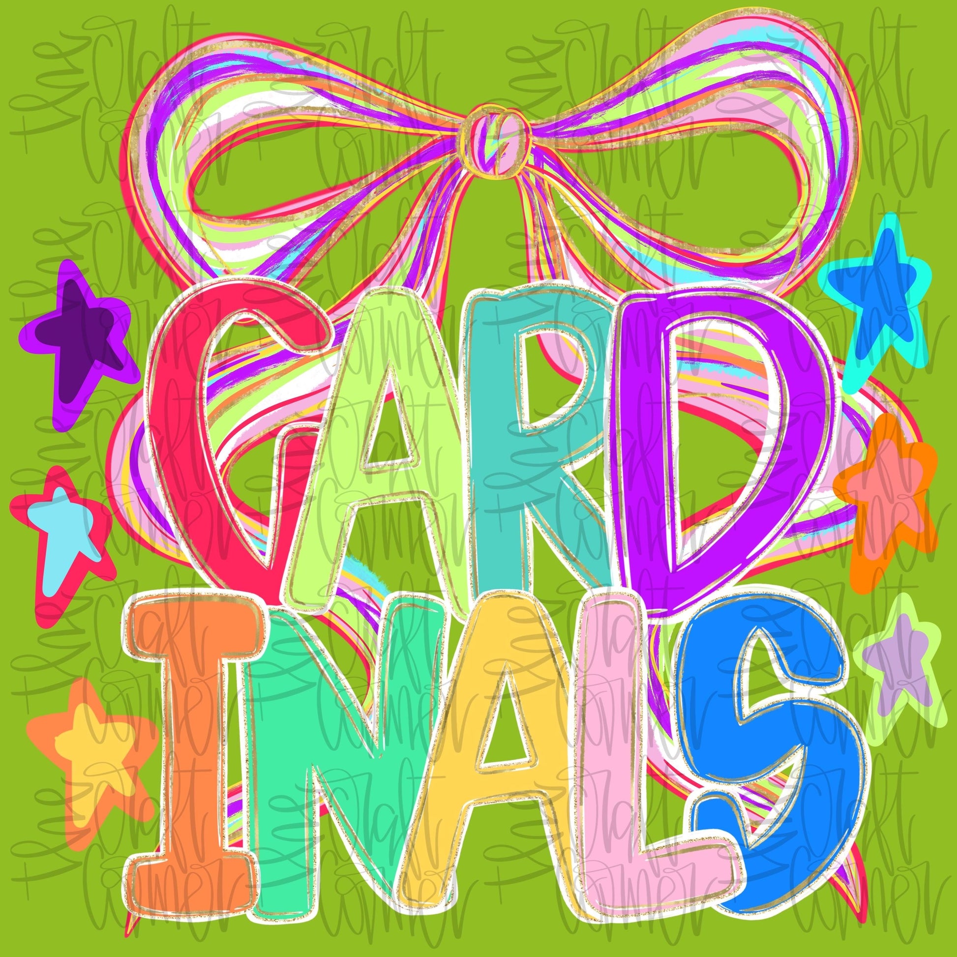 Cardinals PNG, Preppy School Spirit PNG, Coquette PNG, Preppy Mascot Png, Trending Png, Viral Png, Hand Drawn Png, Mascot Png