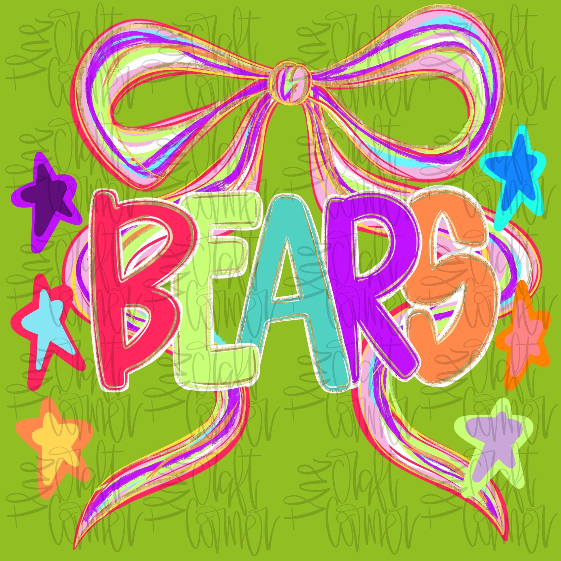 Bears PNG, Preppy School Spirit PNG, Coquette PNG, Preppy Mascot Png, Trending Png, Viral Png, Hand Drawn Png, Mascot Png