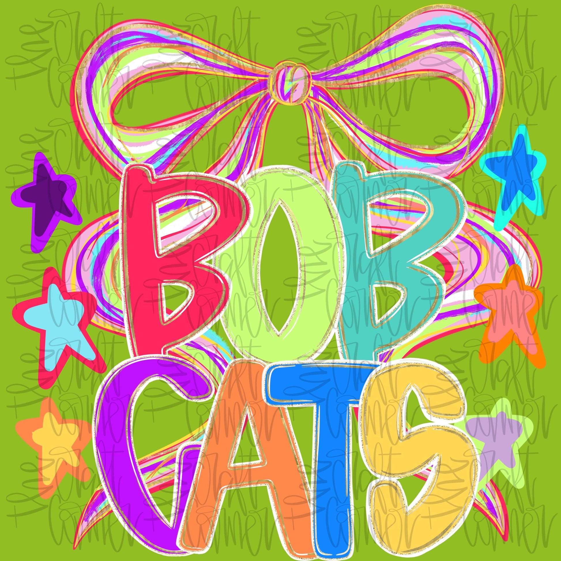 Bobcats PNG, Preppy School Spirit PNG, Coquette PNG, Preppy Mascot Png, Trending Png, Viral Png, Hand Drawn Png, Mascot Png