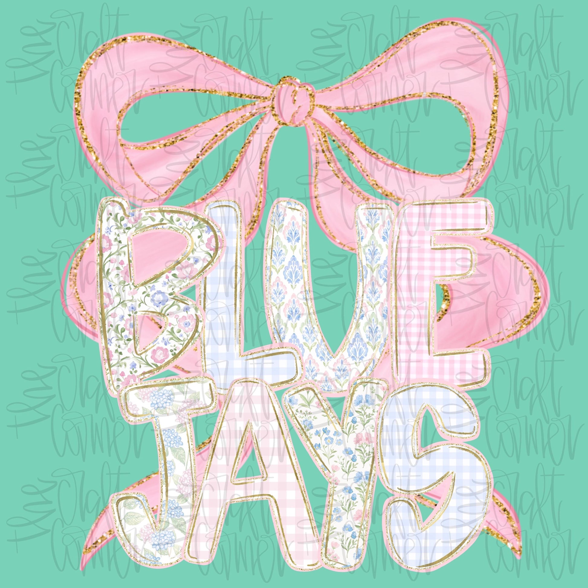Blue Jays Grandmillennial PNG, Grand PNG, Coquette Mascot Png, School Spirit PNG, School Mascot, Bow Png, Preppy Mascot Png, Trending Png