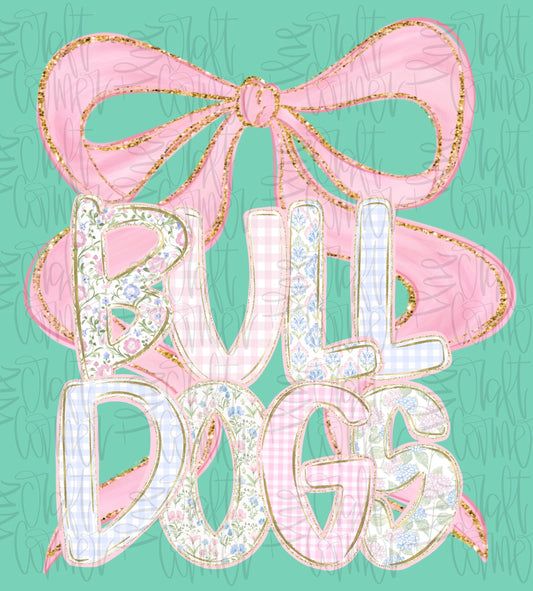 Bulldogs Grandmillennial PNG, Jackets PNG, Coquette Mascot Png, School Spirit PNG, School Mascot, Bow Png, Preppy Mascot Png, Trending Png,