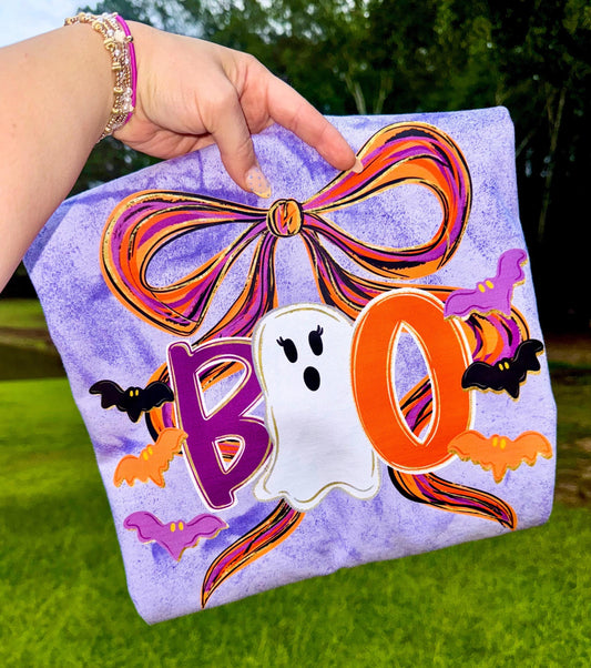 Boo PNG, Spooky Coquette PNG, Ghost PNG, Halloween Png, Fall Png, Preppy Png, Trendy Png, Halloween Bow Png, Faux Glitter Png, Brushstroke