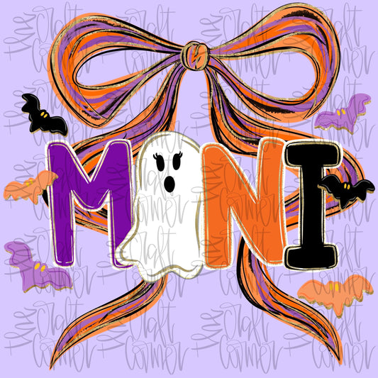 Boo Mini PNG, Spooky Coquette PNG, Ghost PNG, Halloween Png, Fall Png, Preppy Png, Trendy Png, Halloween Bow Png, Brushstroke Png