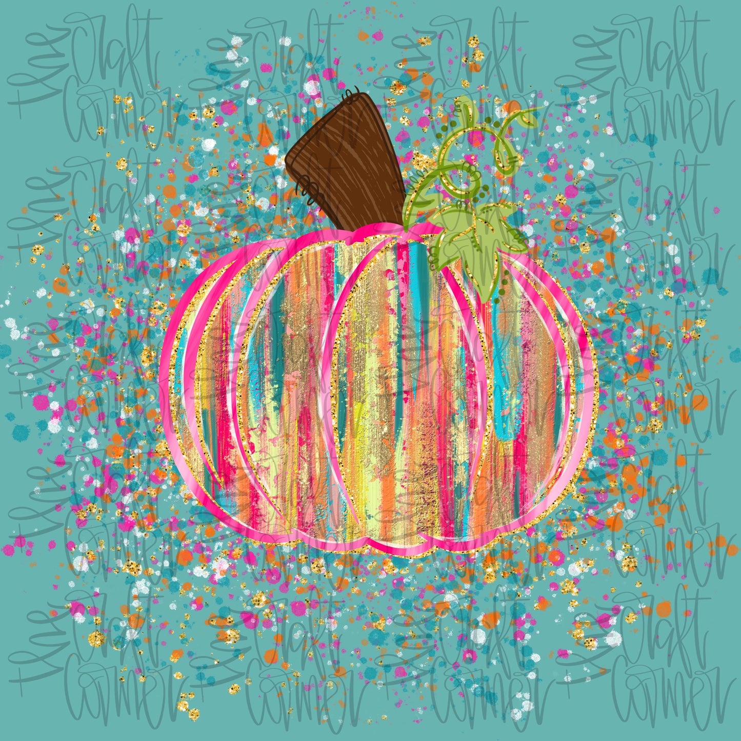 Preppy Pumpkin PNG, Pumpkin Splatter PNG, Ghost, Preppy Halloween PNG, Realistic Paint Png, Brushstroke Png, Girly Png, Faux Glitter Png,