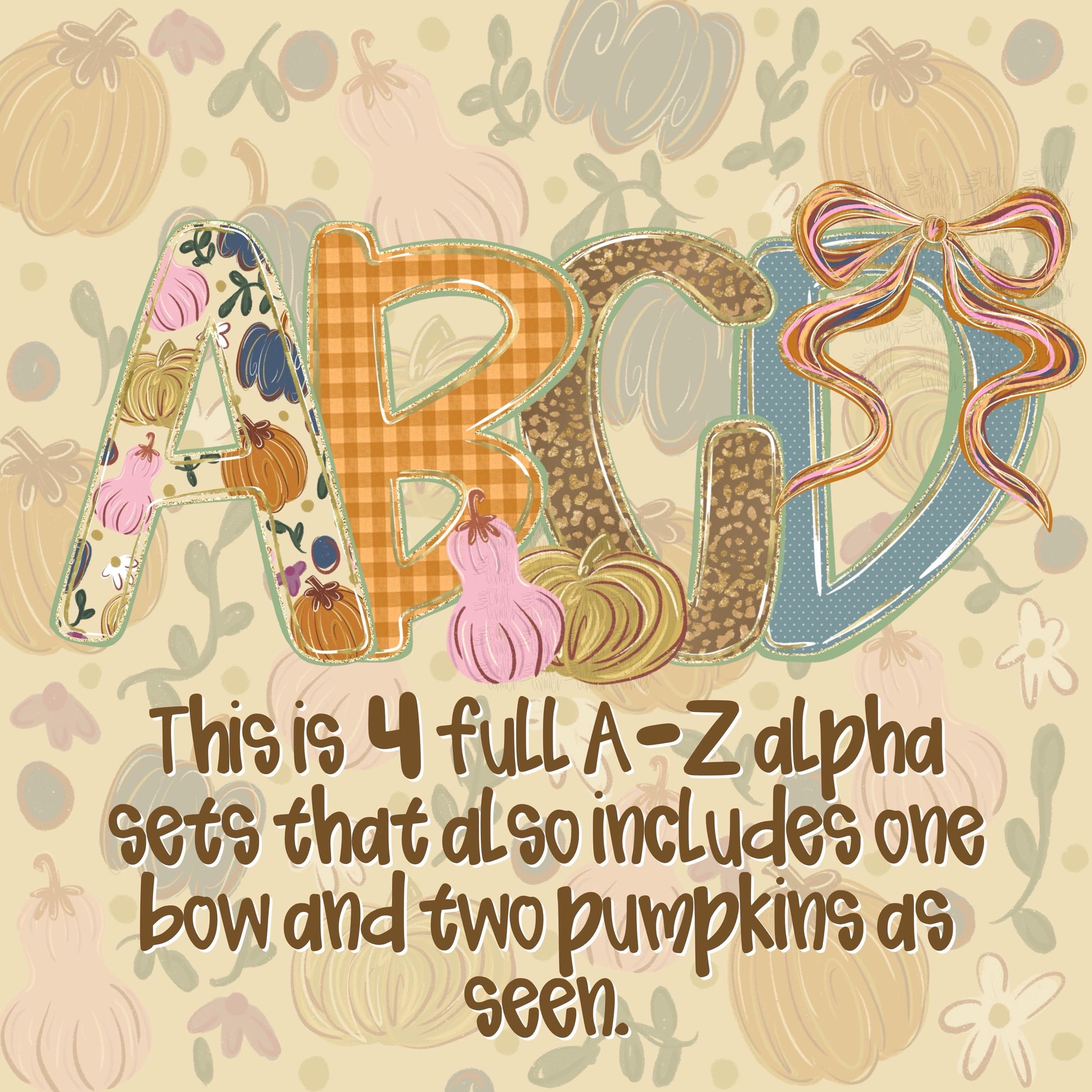 Fall Alpha PNG, A-Z, Autumn Alpha PNG, Preppy Alpha PNG, Coquette Alpha Png, Pumpkin Coquette Png, Faux Glitter Png, Trending Png,