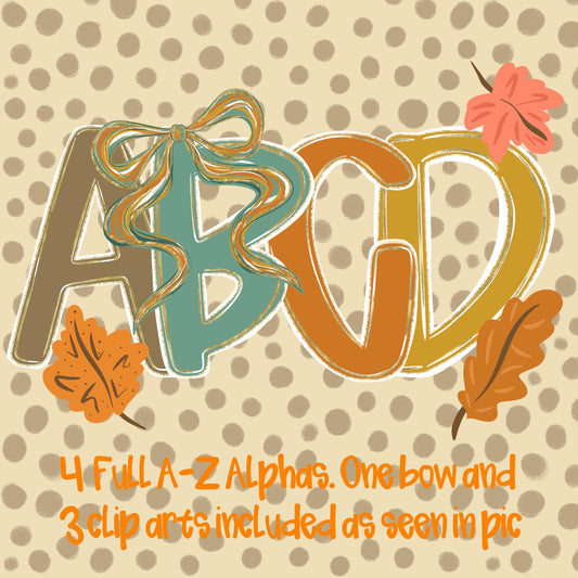 Autumn Alpha PNG, A-Z, Fall Colors Alpha PNG, Preppy Alpha PNG, Coquette Alpha Png, Fall Leafs Coquette Png, Faux Glitter Png, Trending Png,