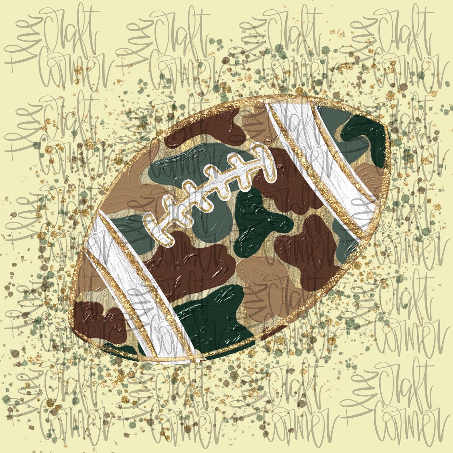 Camo Football PNG, Camouflage PNG, Football PNG, Realistic Paint Png, Game Day Png, Coquette Png, Bows Png, Preppy Png, Glitter Png, Trendy