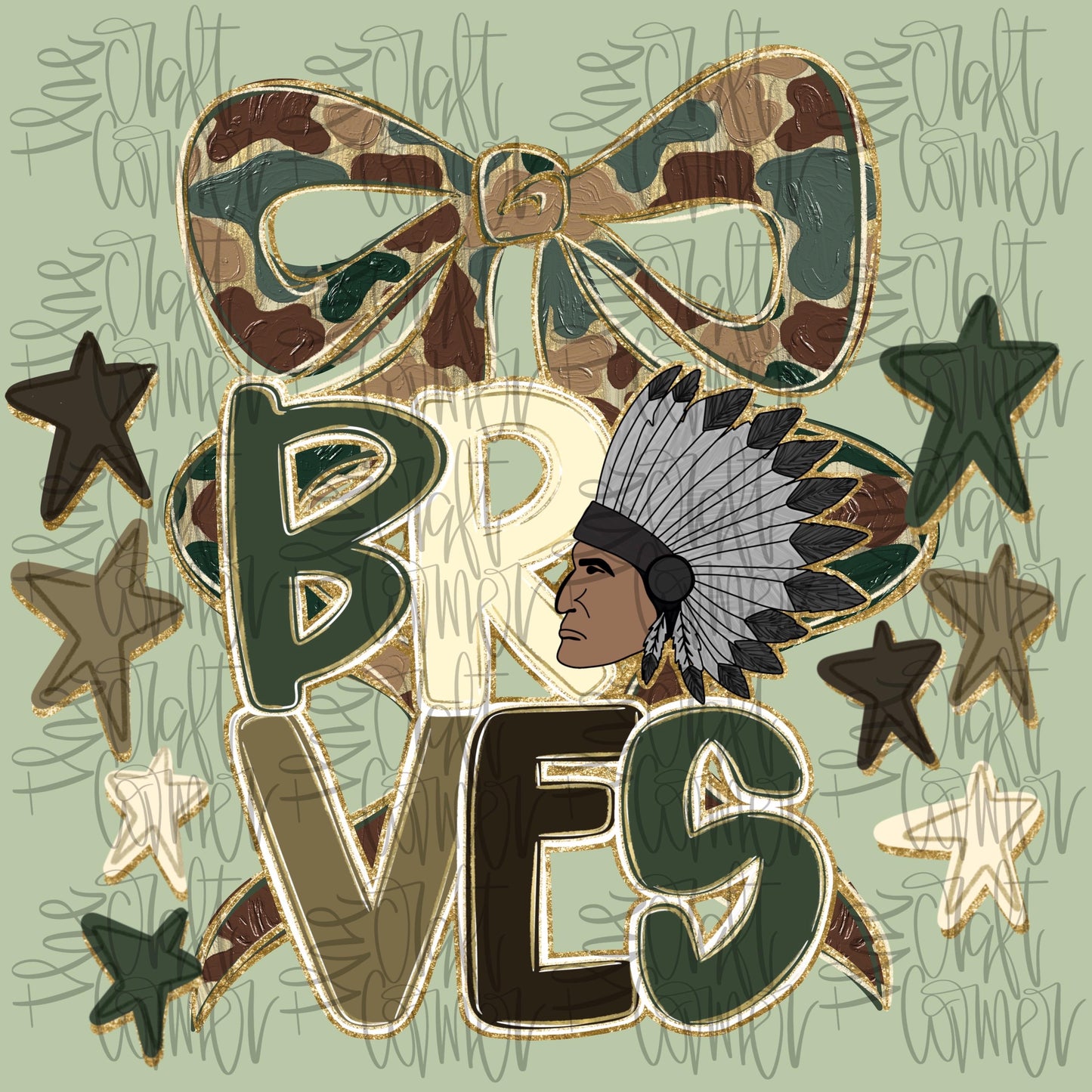 Braves Mascot PNG, Braves PNG, Mascot Coquette PNG, Camo Mascot Png, Tremding Png, Faux Glitter Png, Realistic Paint Png, Preppy Png,