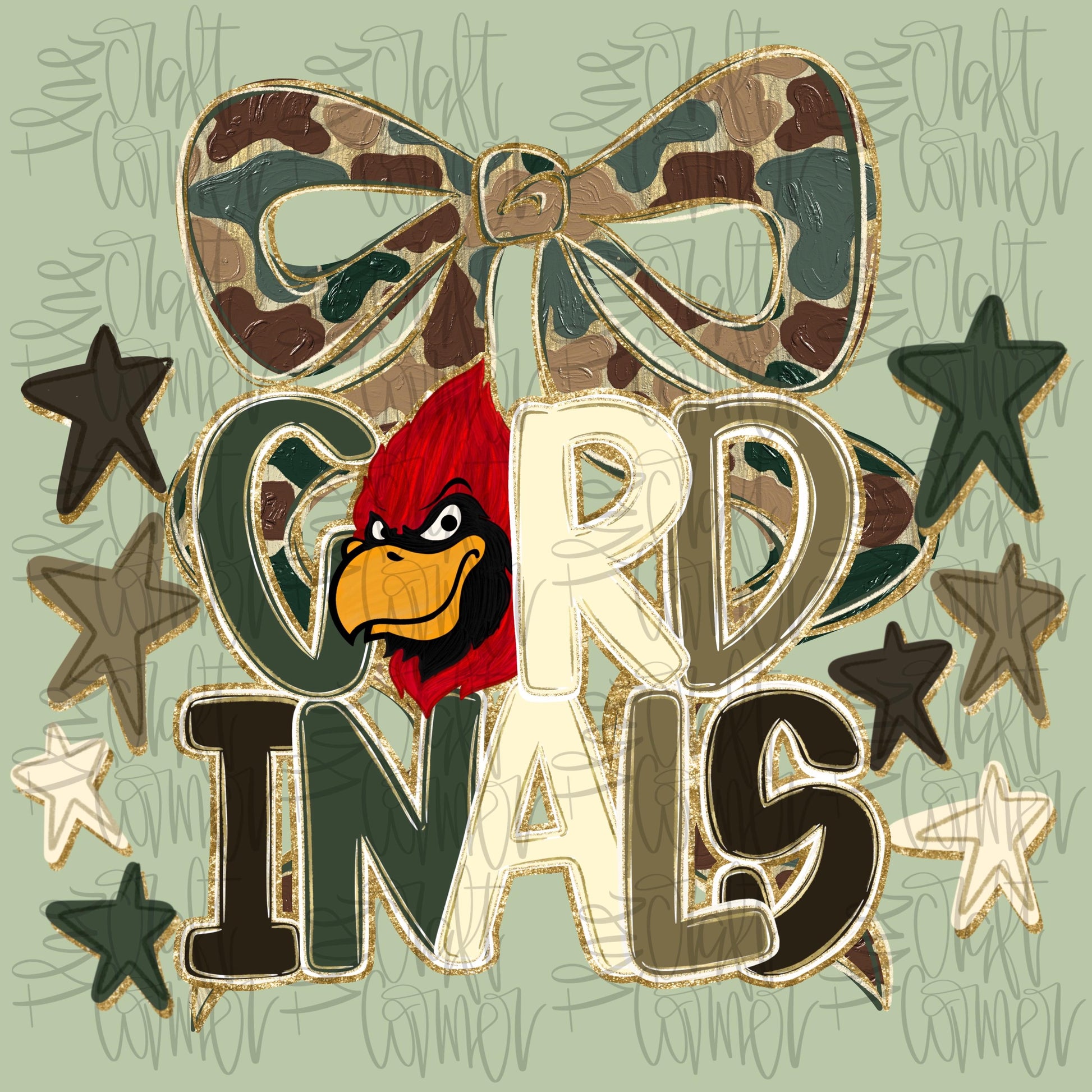 Cardinals Mascot PNG, Cardinals PNG, Mascot Coquette PNG, Camo Mascot Png, Tremding Png, Faux Glitter Png, Realistic Paint Png, Preppy Png,