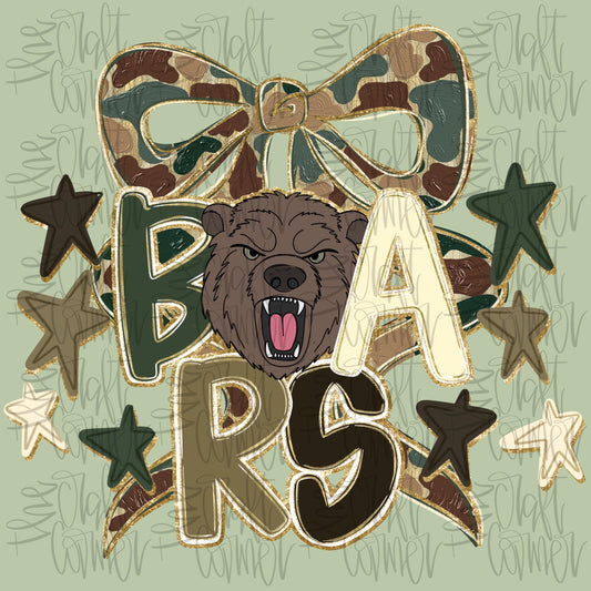 Bears Mascot PNG, Bears PNG, Mascot Coquette PNG, Camo Mascot Png, Tremding Png, Faux Glitter Png, Realistic Paint Png, Preppy Png,