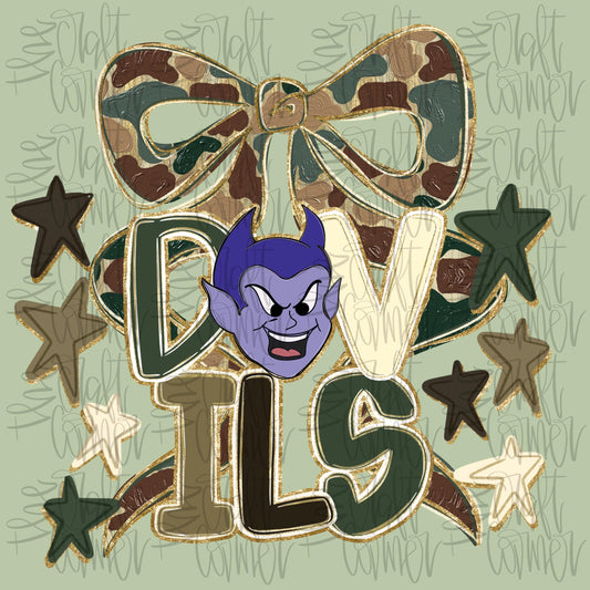 Blue Devils Mascot PNG, Blue Devil PNG, Mascot Coquette PNG, Camo Mascot Png, Tremding Png, Faux Glitter Png, Realistic Paint Png,