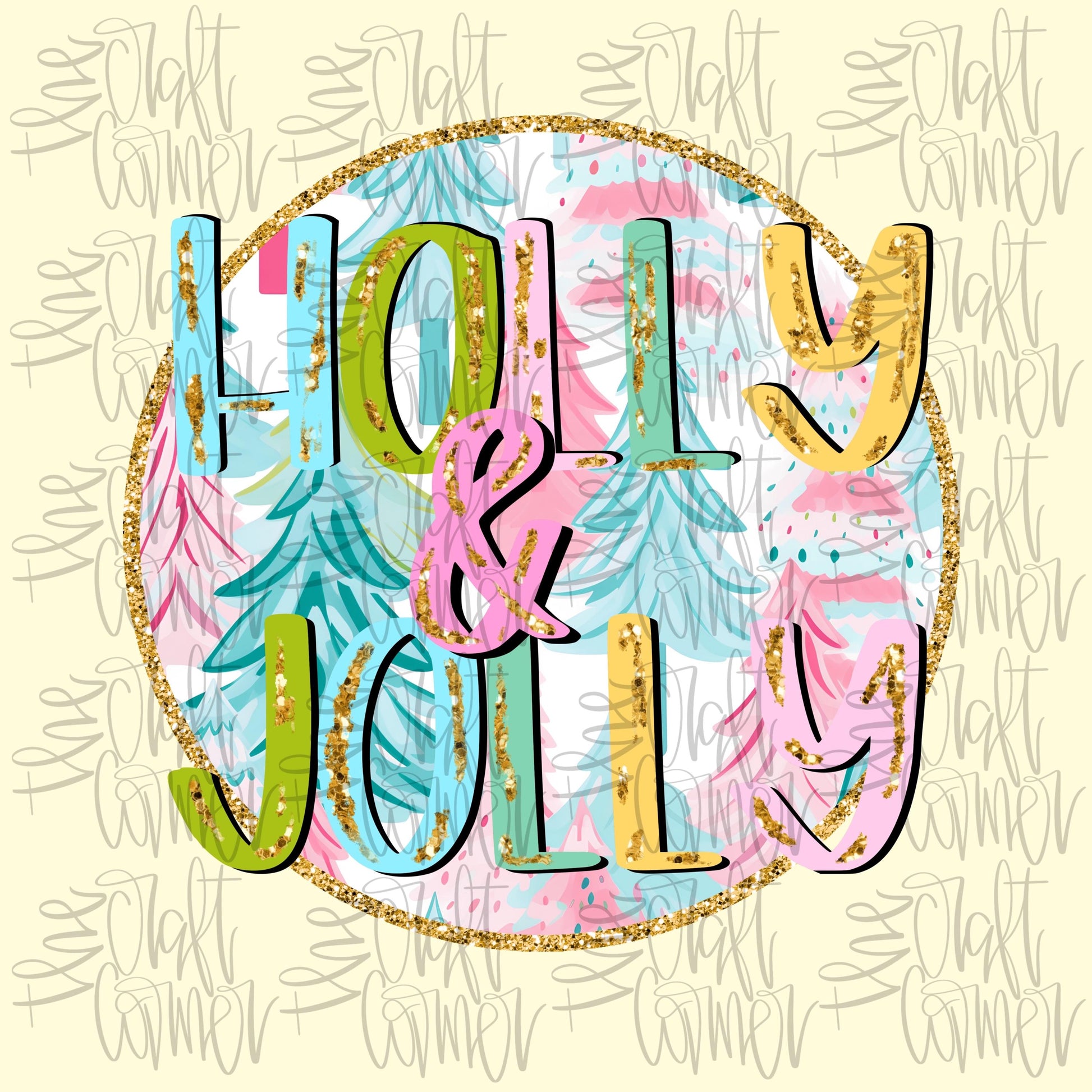 Christmas PNG, Holly Jolly PNG, Merry PNG, Preppy Png, Trendy Png, Faux Glitter Png, Noel Png, Holiday Png, Sublimation Png, Girly Png
