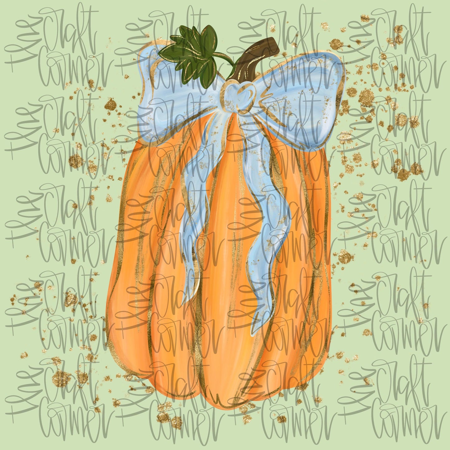 Pumpkin PNG, Fall PNG, Watercolor Pumpkin PNG, Brushstroke Png, Thanksgiving Png, Fall Trendy Png, Preppy Png, Faux Glitter Png
