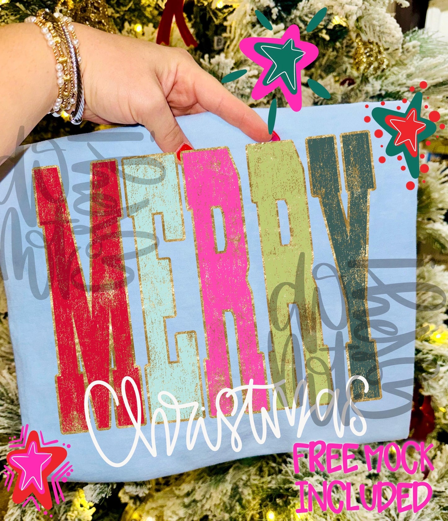 Christmas PNG, Christmas Varsity PNG, Holiday PNG, Watercolor Png, Brushstroke Png, Preppy Png, Trendy Png, Girly Christmas Png,
