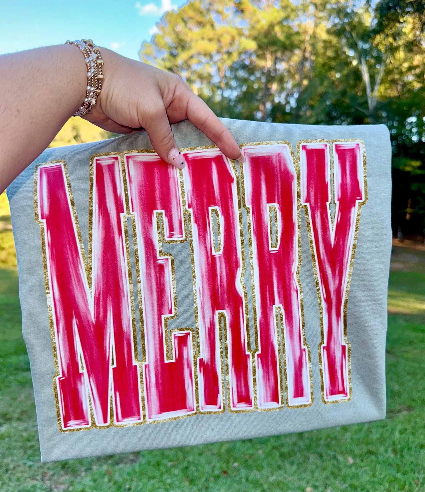 Merry PNG, Christmas PNG, Varsity Christmas PNG, Preppy Png, Faux Glitter Png, Brushstroke Christmas Png, Watercolor Png, Holiday Png